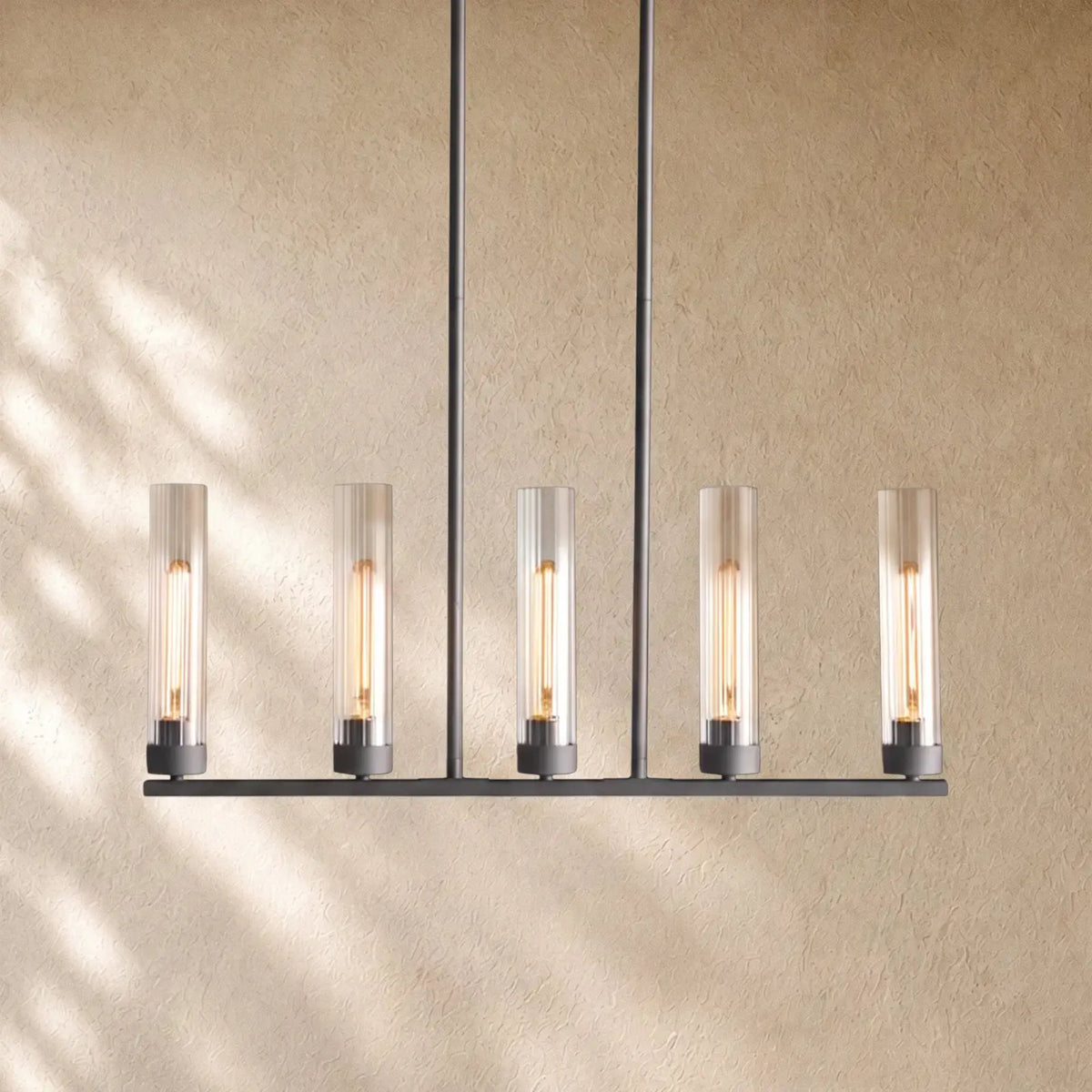 Andreass Linear Chandelier - 5-Light / Black