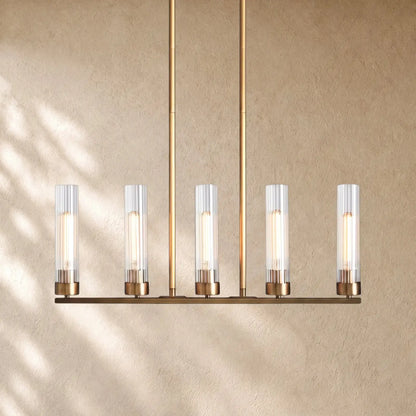 Andreass Linear Chandelier - 5-Light / Brass