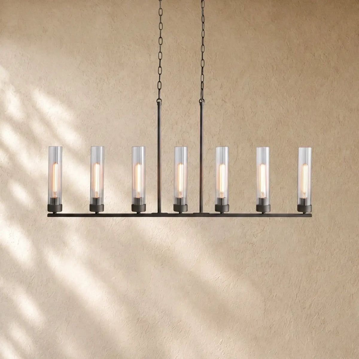 Andreass Linear Chandelier - 7-Light / Black
