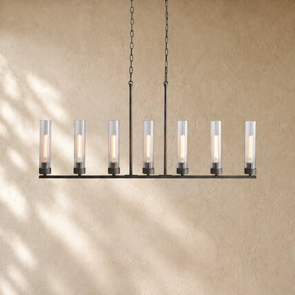 Andreass Linear Chandelier - 7-Light / Black
