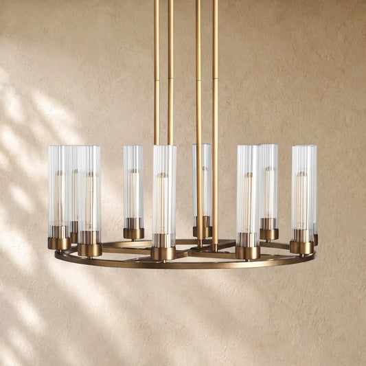 Andreass Round Chandelier 10/12 Light - Brass / 30’’ 10-Light