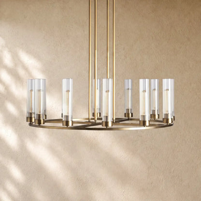 Andreass Round Chandelier 10/12 Light - Brass / 40’’ 12-Light