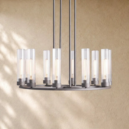 Andreass Round Chandelier 10/12 Light - Bronze / 30’’ 10-Light