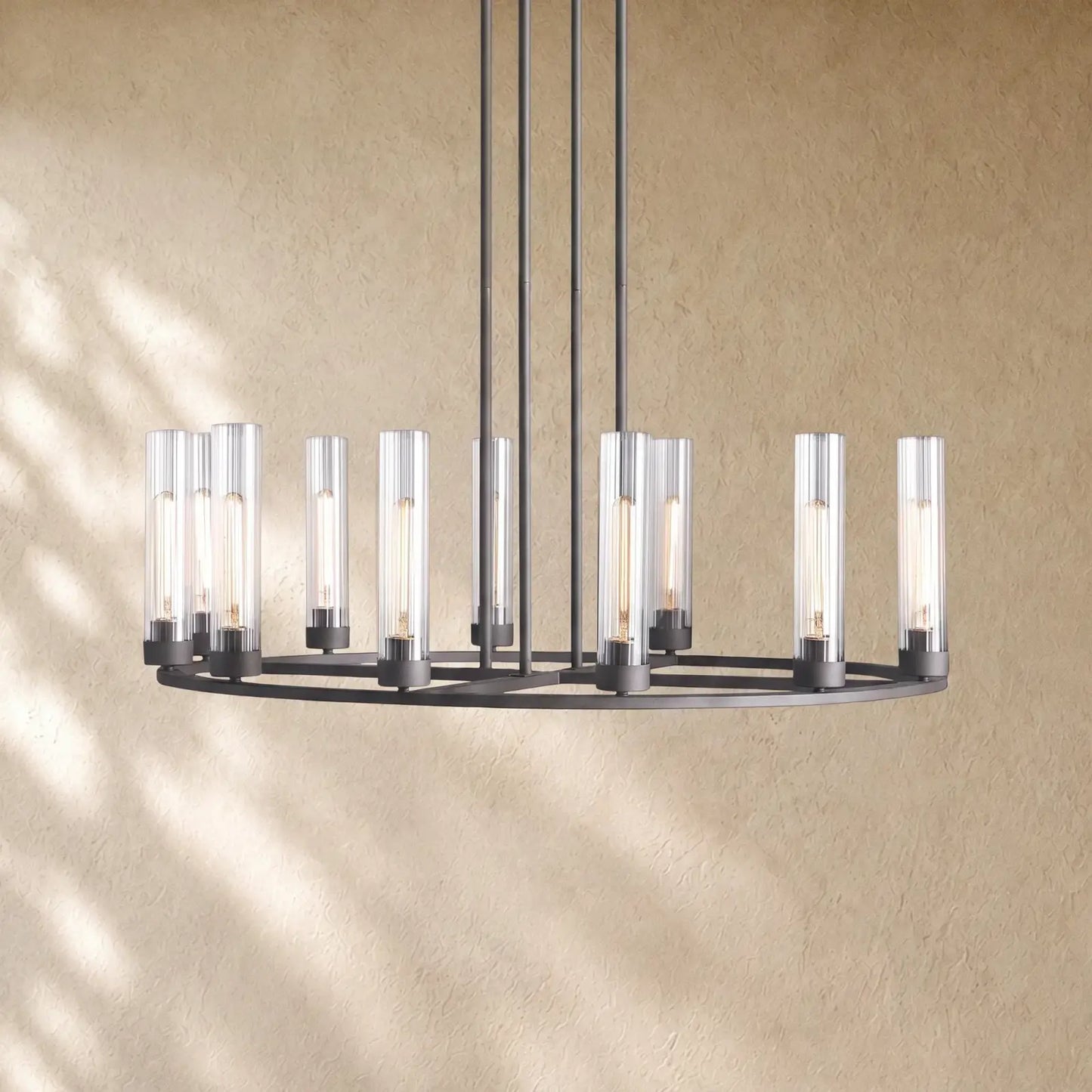Andreass Round Chandelier 10/12 Light - Bronze / 40’’ 12-Light