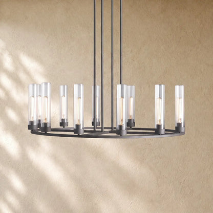 Andreass Round Chandelier 10/12 Light - Bronze / 40’’ 12-Light