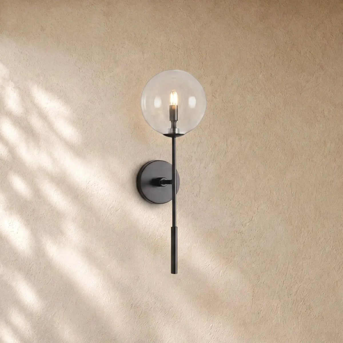 Apollos Glass Ball Wall Sconce - Bronze