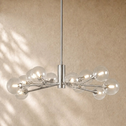 Apollos Round Chandelier - 36’’ / Nickel