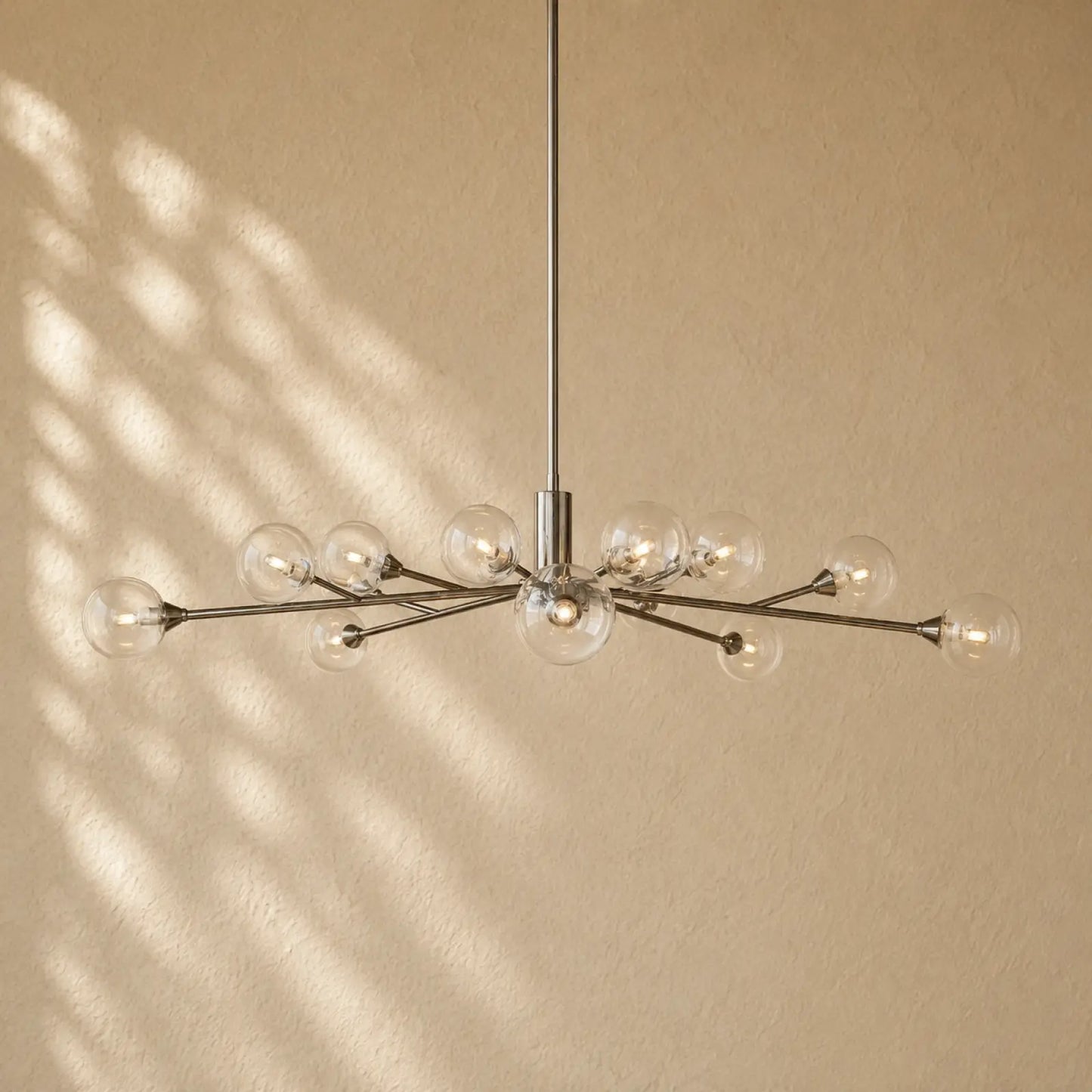 Apollos Round Chandelier - 47’’ / Nickel