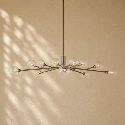 Apollos Round Chandelier - 47’’ / Nickel