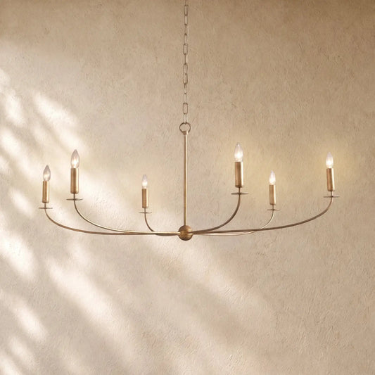 Arnetty Round Chandelier - 6 Light / Gold