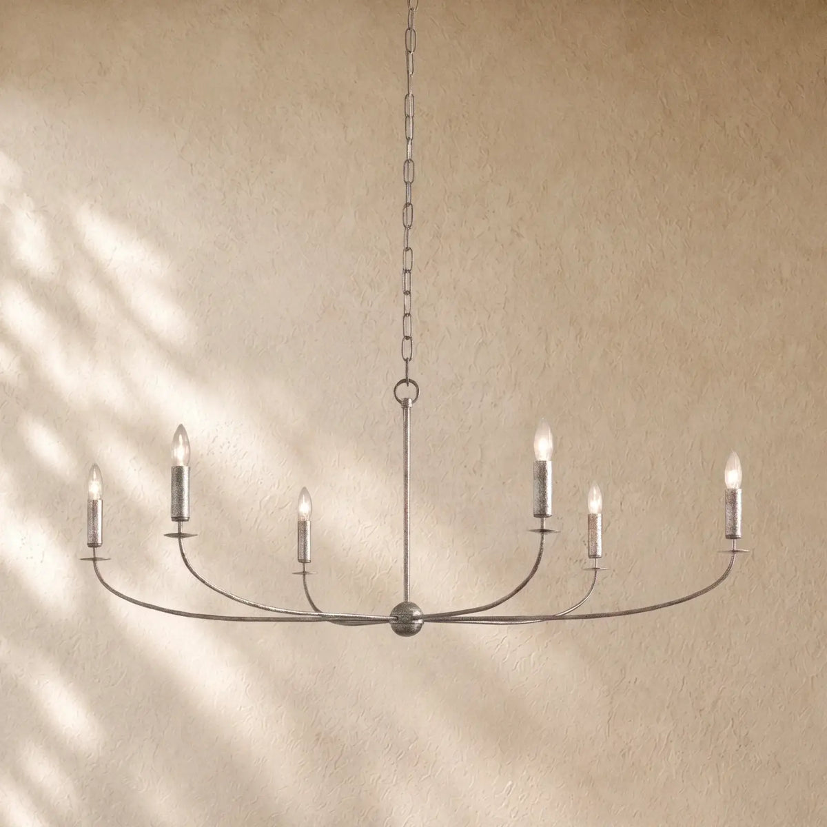Arnetty Round Chandelier - 6 Light / Silver