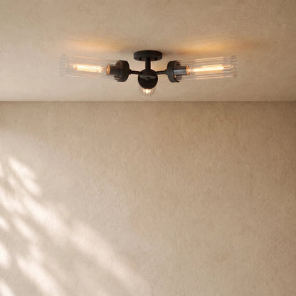 Andreass 3-Light Flushmount - Bronze
