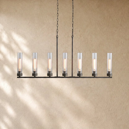 Andreass Linear Chandelier - 7-Light / Black