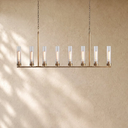 Andreass Linear Chandelier - 8-Light / Brass