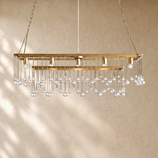 Aubray Oval Chandelier - Brass