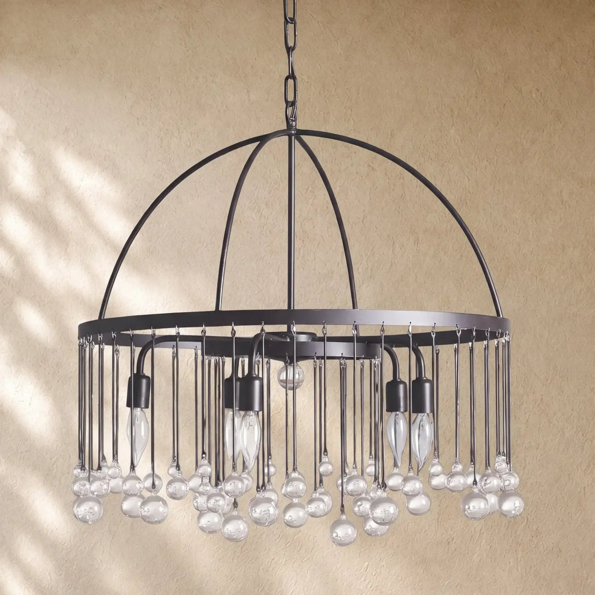 Aubray Round Chandelier - Bronze / 2-Tier 5-Light