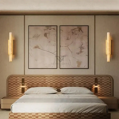 Audubom Alabaster Single Sconce