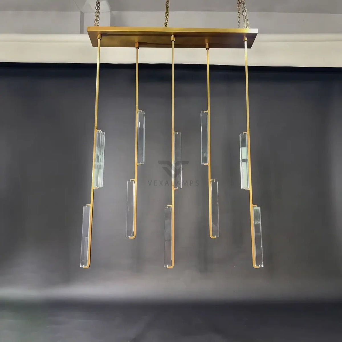 Audubom Crystal Linear Chandelier