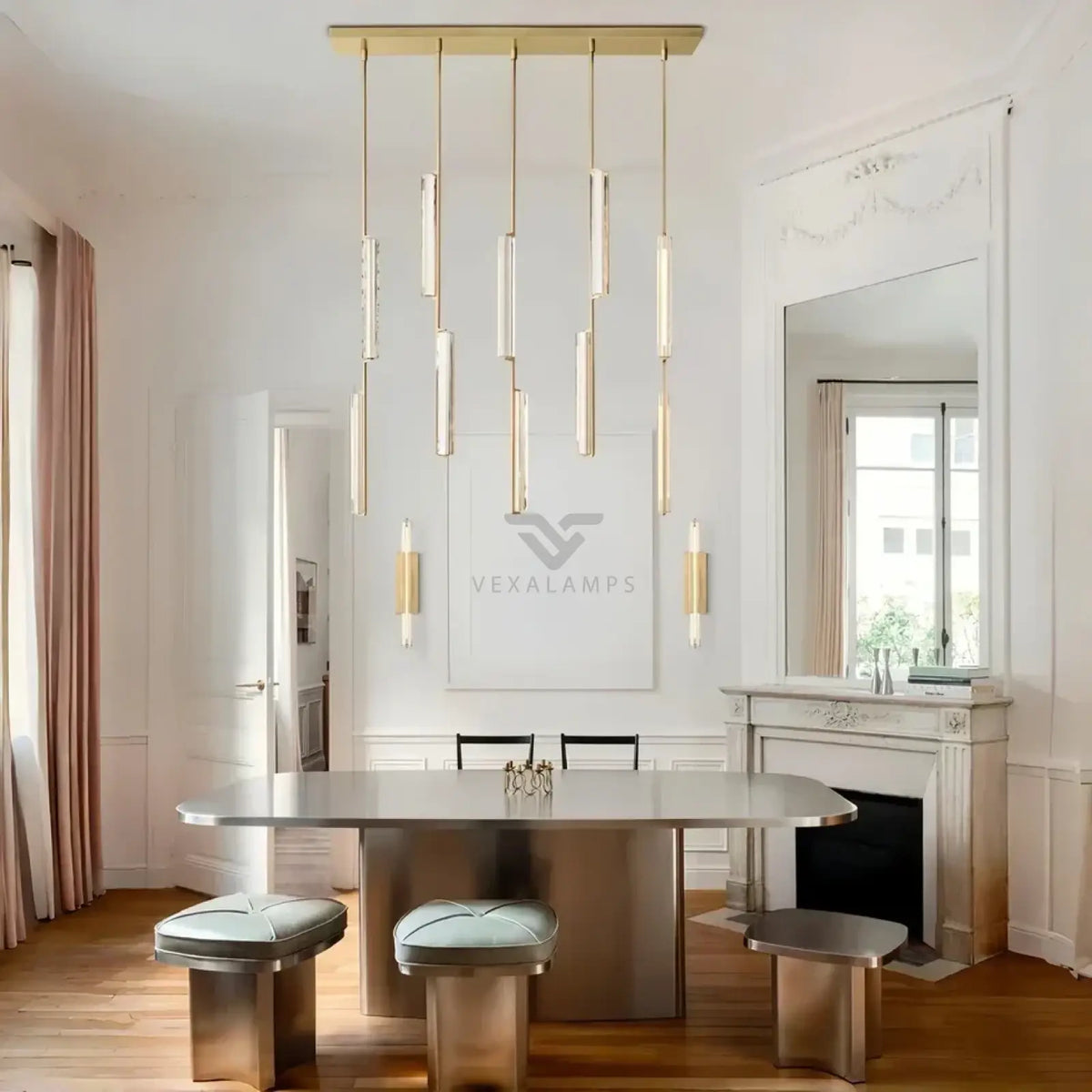 Audubom Crystal Linear Chandelier