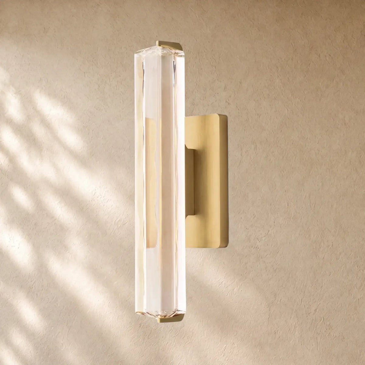 Audubom Crystal Single Sconce - 15’’ / Brass