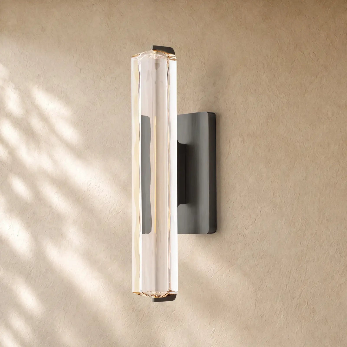 Audubom Crystal Single Sconce - 15’’ / Bronze