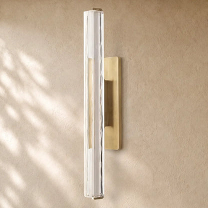 Audubom Crystal Single Sconce - 25’’ / Brass
