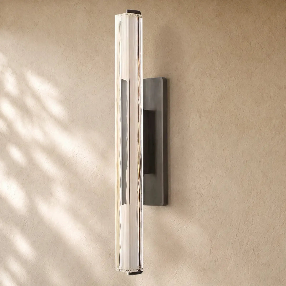 Audubom Crystal Single Sconce - 25’’ / Bronze