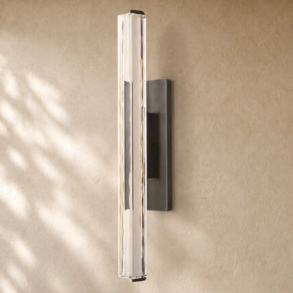 Audubom Crystal Single Sconce - 25’’ / Bronze