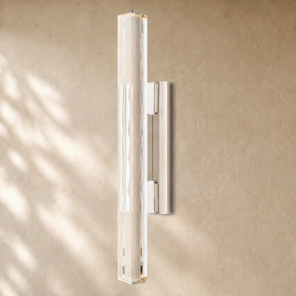 Audubom Crystal Single Sconce - 25’’ / Nickel