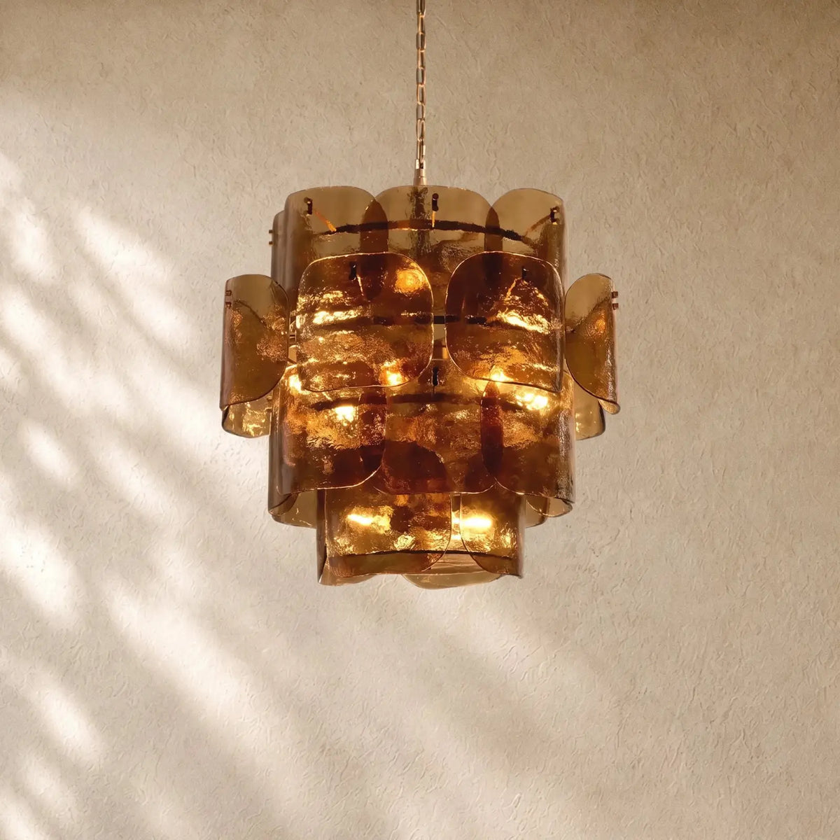 Blaires Round Chandelier - Brown