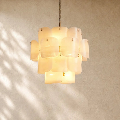 Blaires Round Chandelier - White
