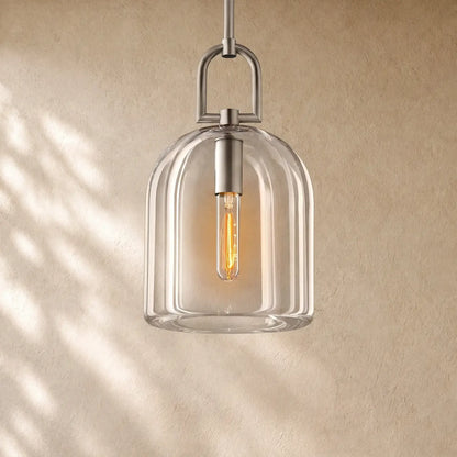 Botanical Cloche Pendant 5’’ 8’’ 10’’ - 5’’ D / Satin Nickel
