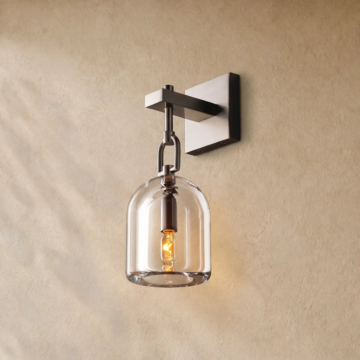 Botanical Cloche Wall Sconce - Satin Nickel