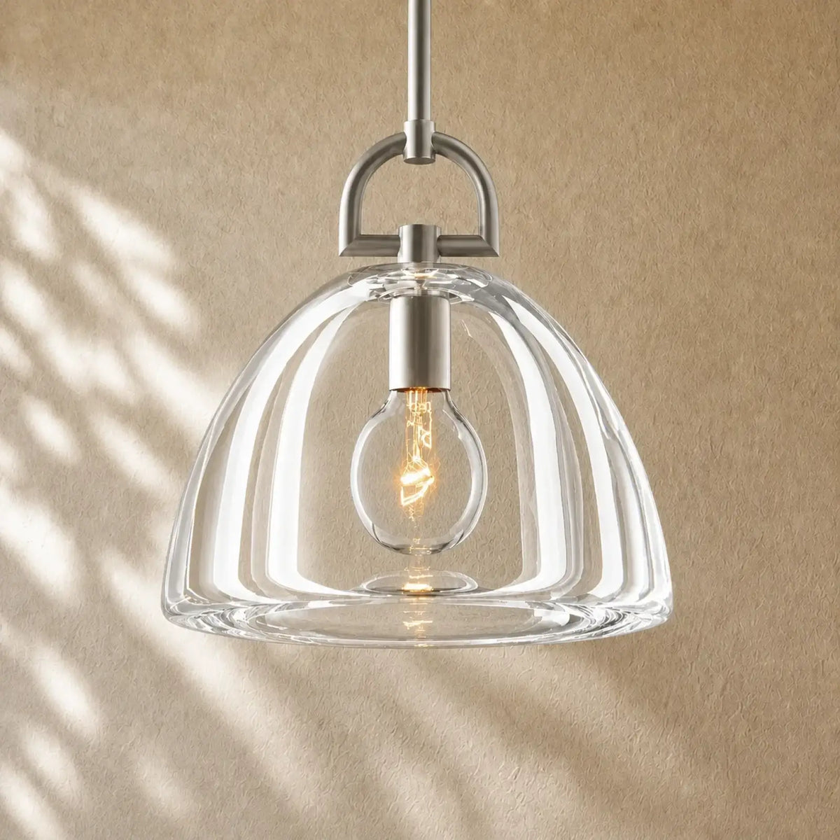 Botanical Dome Pendant - 14’’ D / Nickle