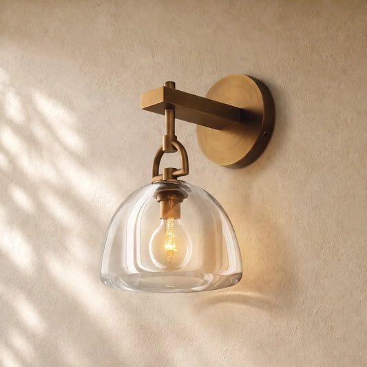 Botanical Dome Wall Sconce - Vintage Brass