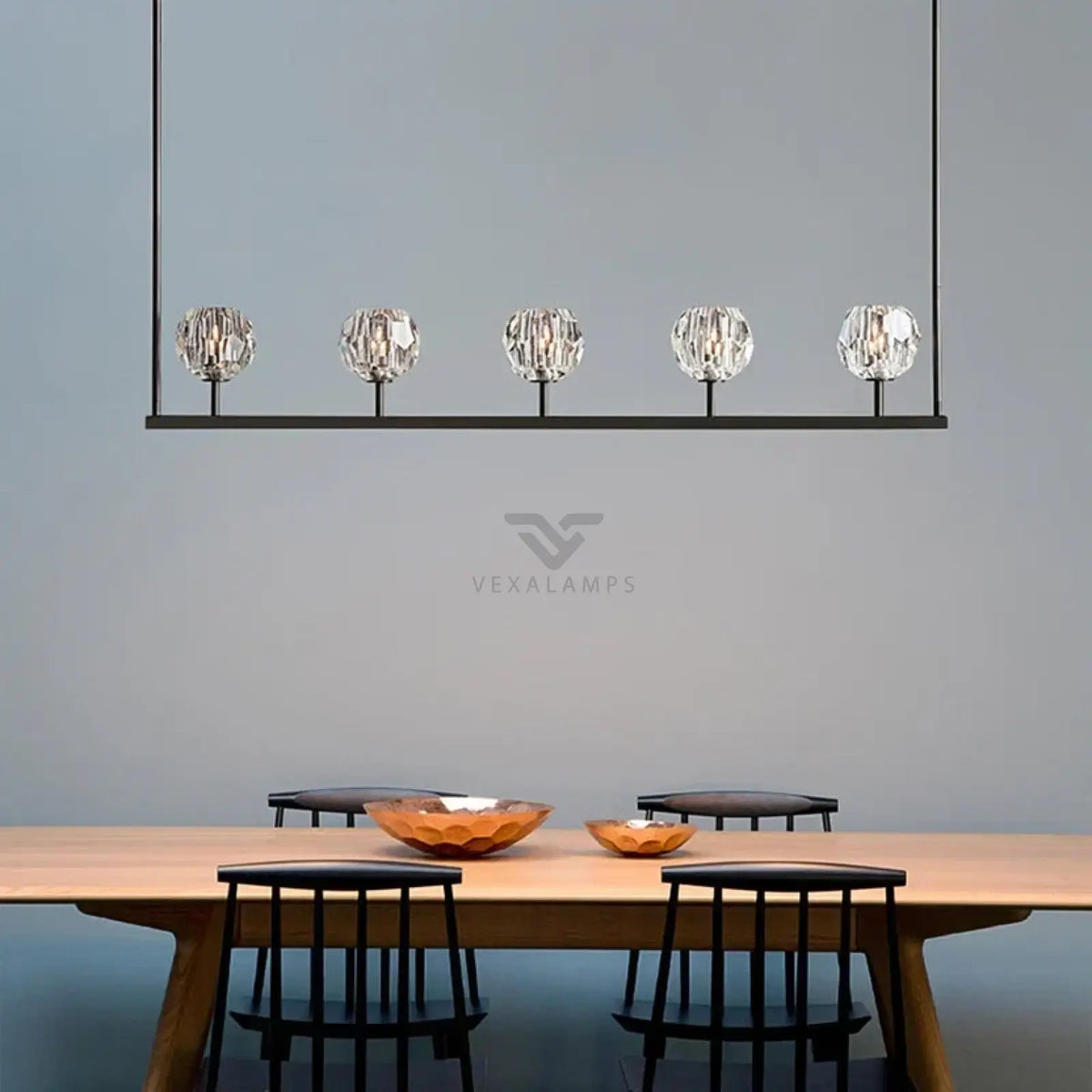 Boulee de Cristal Glass Linear Chandelier 48’’ 60’’