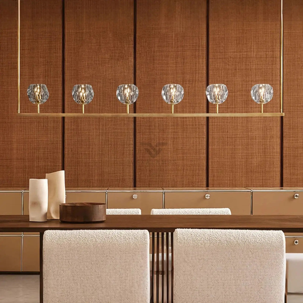 Boulee de Cristal Glass Linear Chandelier 48’’ 60’’