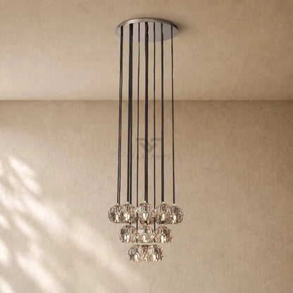 Boulee de Cristal Glass Round Cluster Chandelier