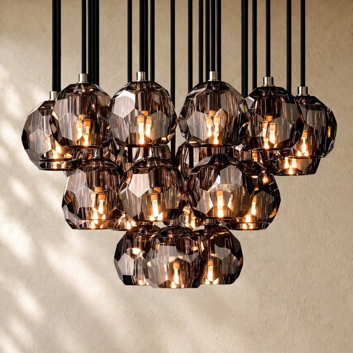 Boulee de Cristal Glass Round Cluster Chandelier