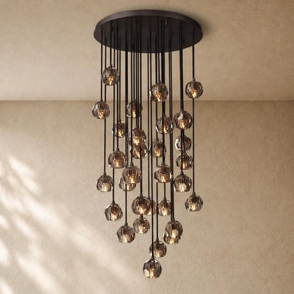 Boulee de Cristal Glass Round Cluster Chandelier