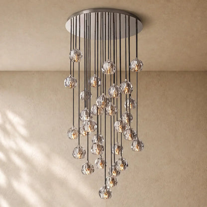 Boulee de Cristal Glass Round Cluster Chandelier