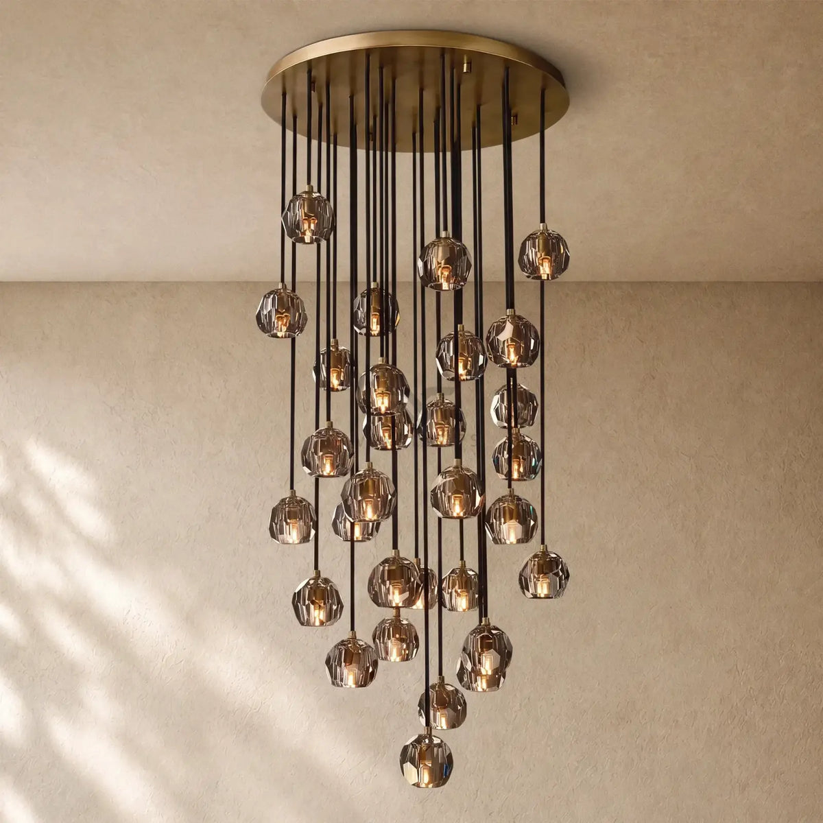 Boulee de Cristal Glass Round Cluster Chandelier