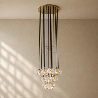 Boulee de Cristal Glass Round Cluster Chandelier