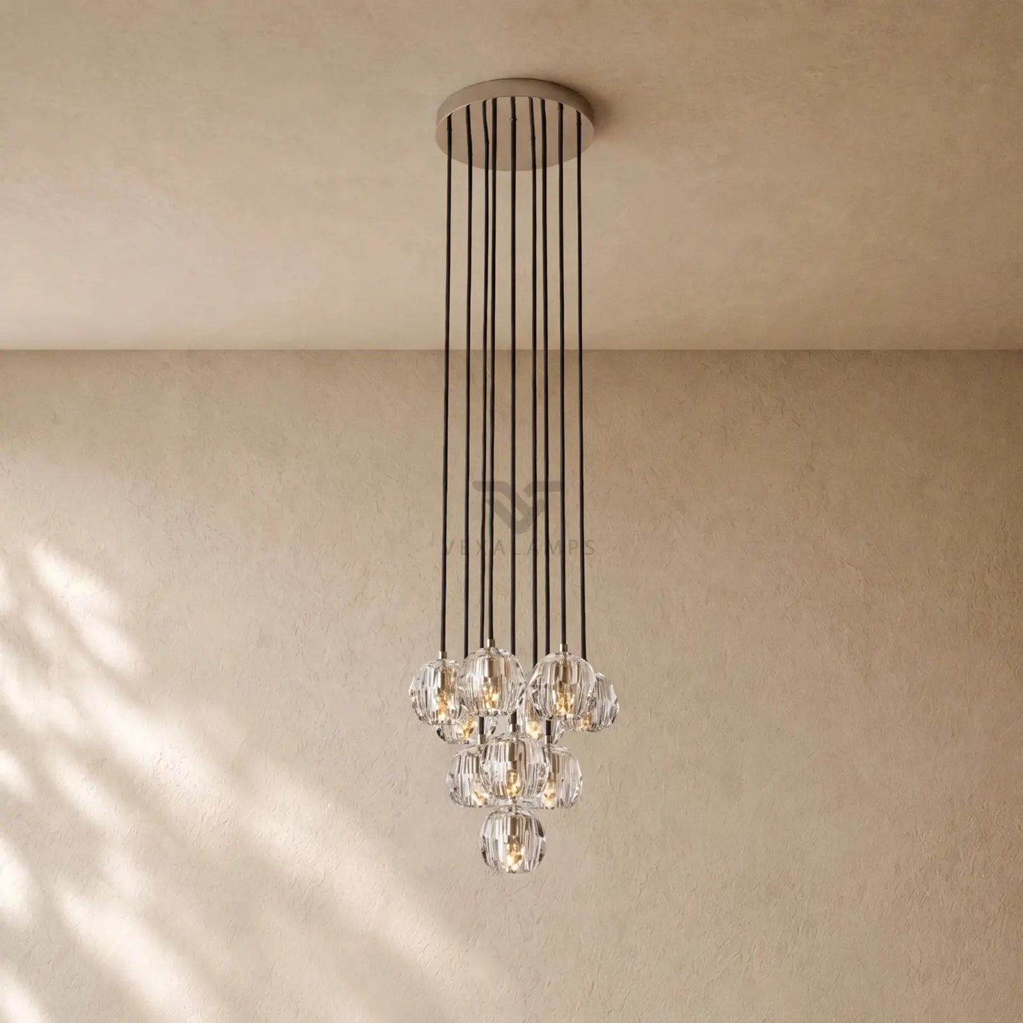 Boulee de Cristal Glass Round Cluster Chandelier