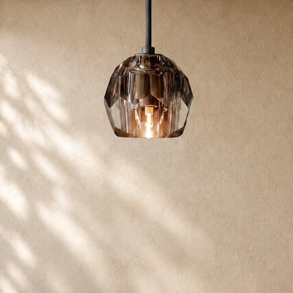 Boulee de Cristal Pendant Light - Matte Black / Smoked / Cord
