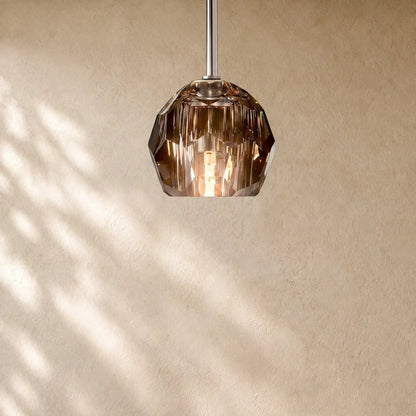 Boulee de Cristal Pendant Light - Polished Nickel / Smoked / Rods
