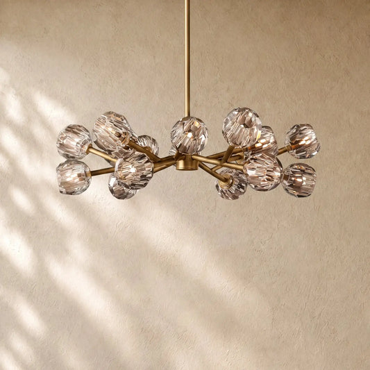 Boulee De Cristal Round Chandelier 24’’ 36’’ 48’’ 60’’ 72’’ - 36’’ / Clear / Brass