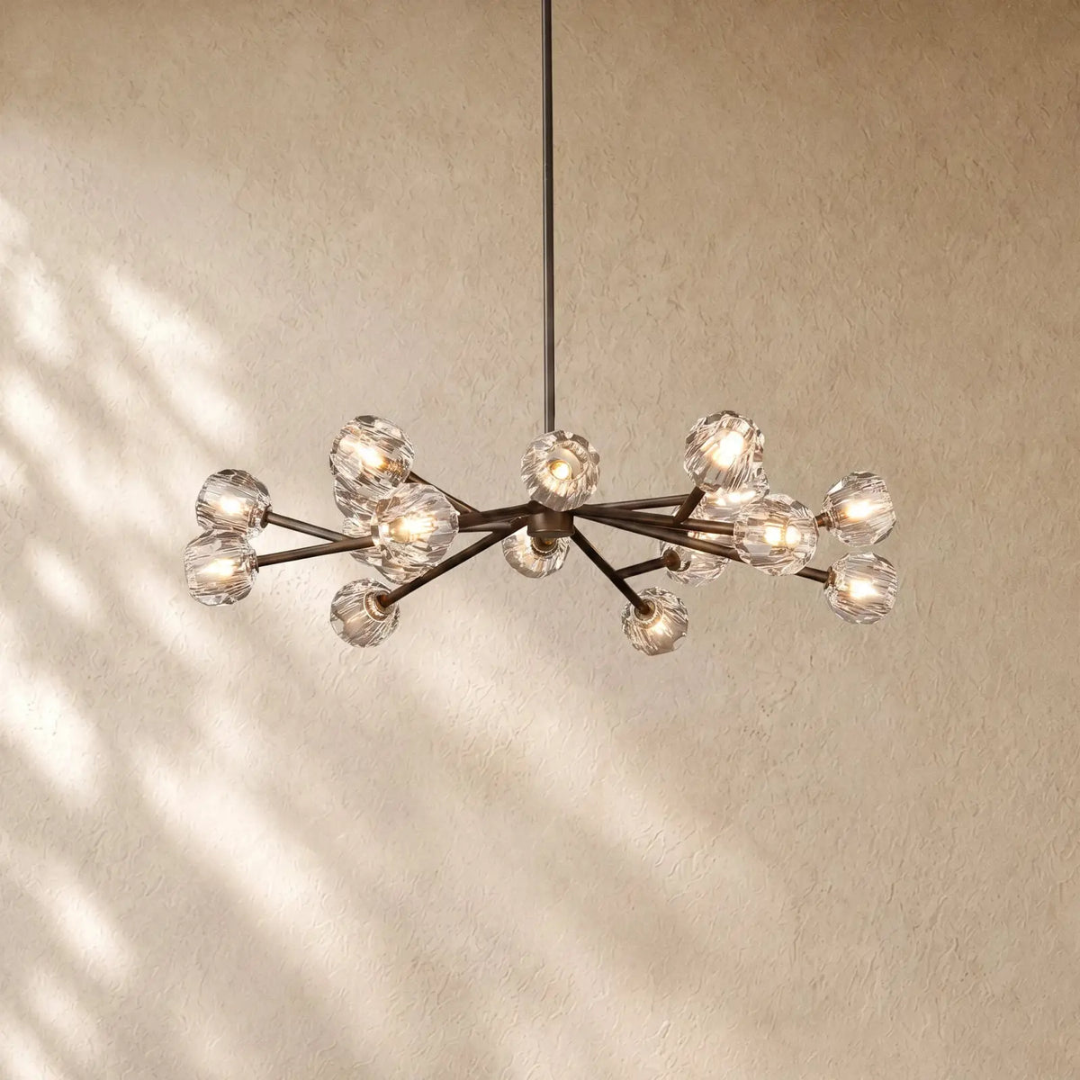 Boulee De Cristal Round Chandelier 24’’ 36’’ 48’’ 60’’ 72’’ - 48’’ / Clear / Bronze