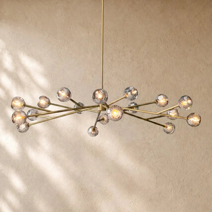 Boulee De Cristal Round Chandelier 24’’ 36’’ 48’’ 60’’ 72’’ - 60’’ / Clear / Bronze