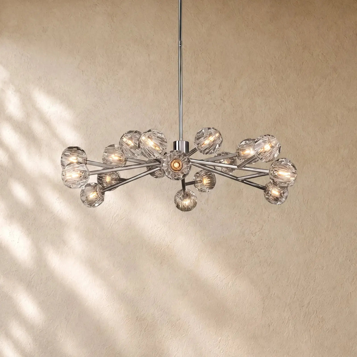 Boulee De Cristal Round Chandelier 24’’ 36’’ 48’’ 60’’ 72’’ - 48’’ / Clear / Nickle